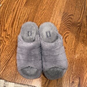 UGG Charcoal Plush Slippers
